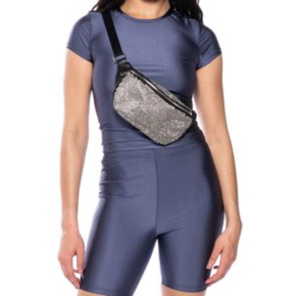 Miz Knight Rider: Shiny Midnight Grey Biker Set 2 Packs: XL  Plus Size 1X